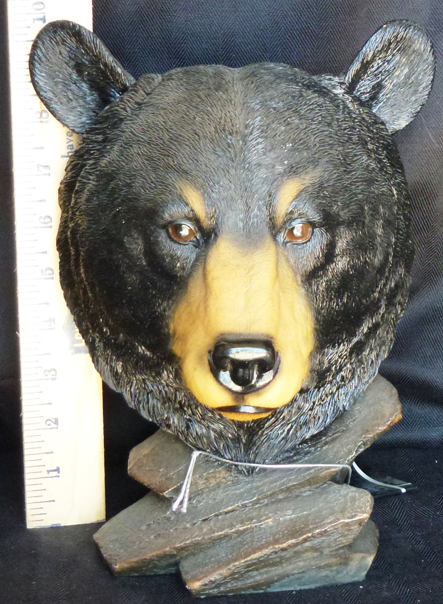 Brer Bear head on rock Statue Figurine H9.35" eBay