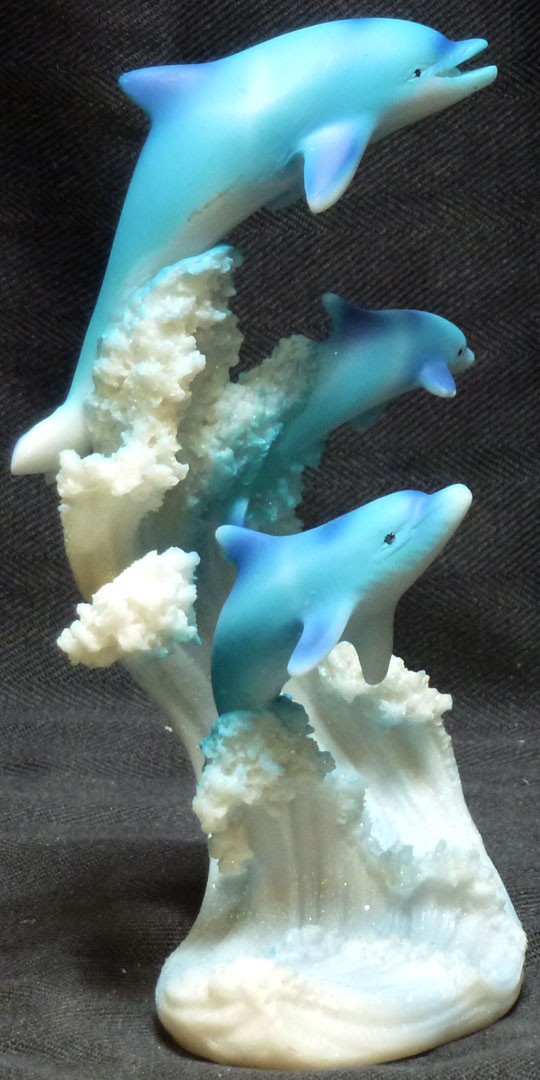 TRIO Dolphin Family Statue Figurine H7" eBay