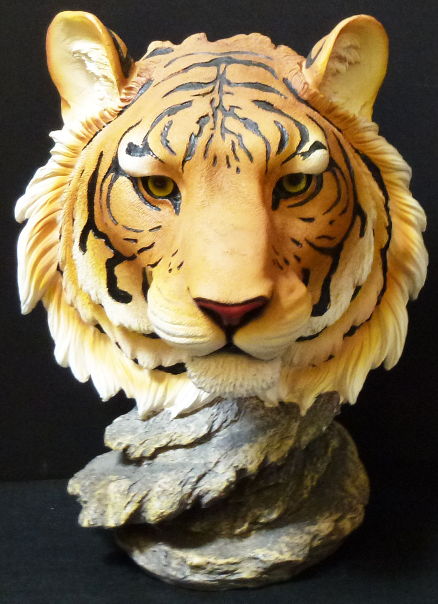 LOKI Orange Bengal Tiger Bust Statue Figurine H7" x L14" eBay