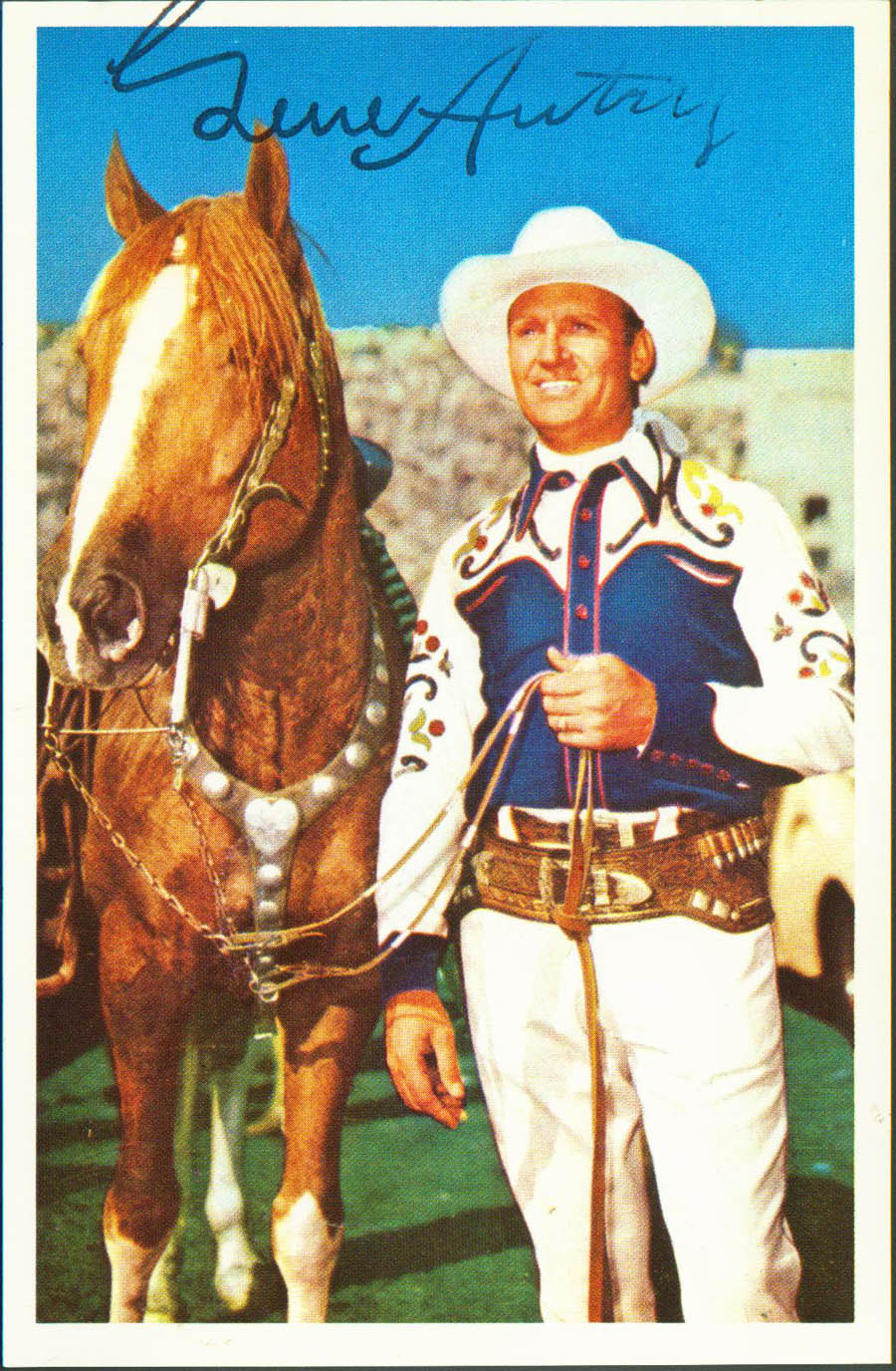 AUTOGRAPH MLB GENE AUTRY SIGNED Postcard Baseball COA | eBay