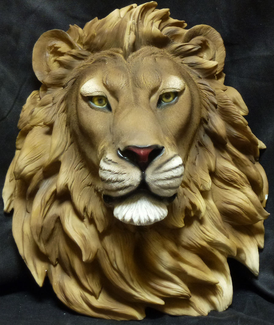 Arsaelan Lion Head Statue Figurine DWK H8.75'' x L12'' x W16.5'' | eBay