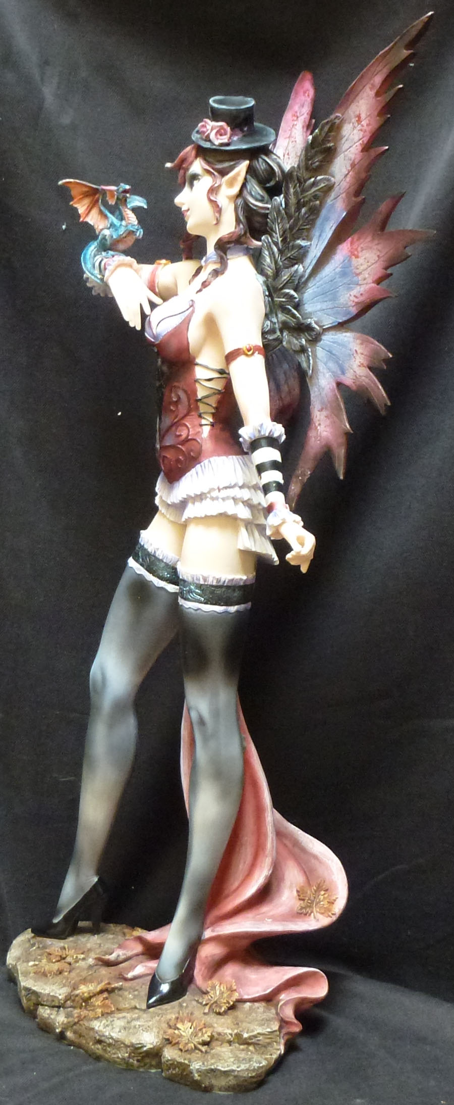 DANCER  Fairy Entertainer with Dragon  GSC Statue H 27.5"   LARGE 