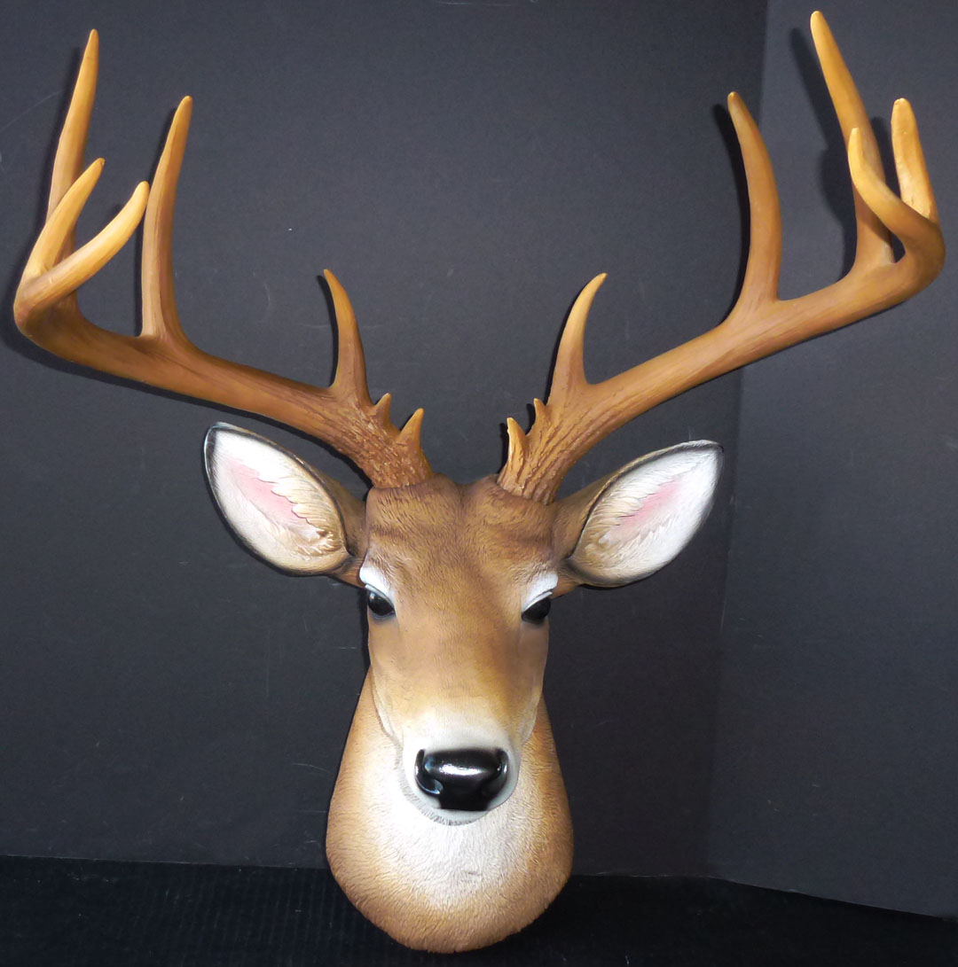 SIR MAGNUS 10 point Buck Deer Head statue figure H21 " x W18 x D15" eBay
