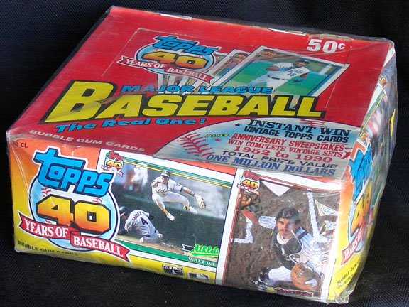 You are bidding on a 1991 Topps Jumbo Box.